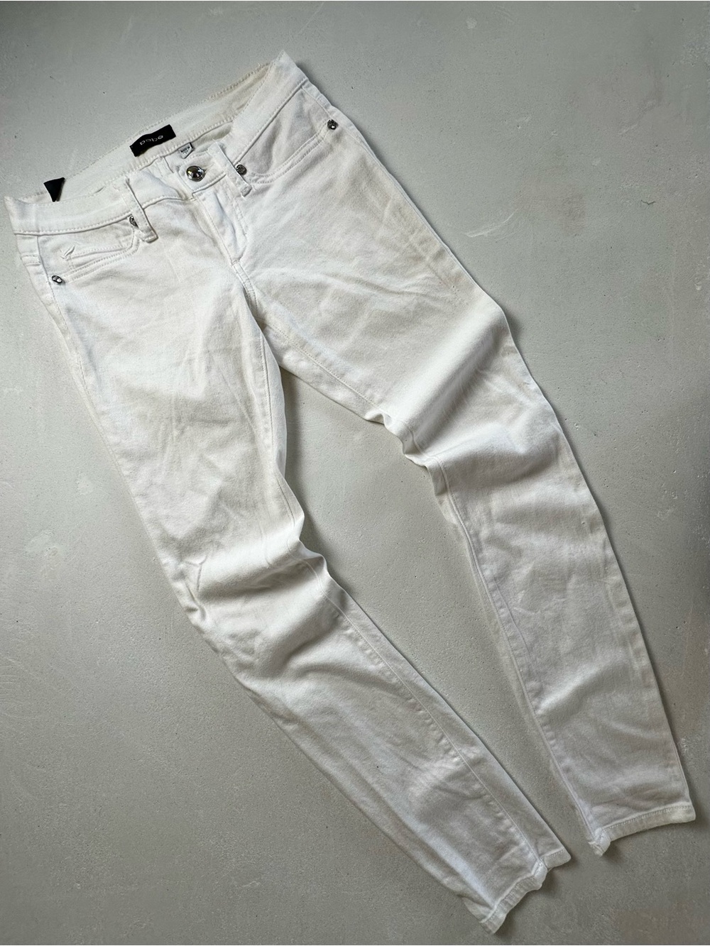 Authentic bebe White Skinny Bedazzled Stretch Jeans